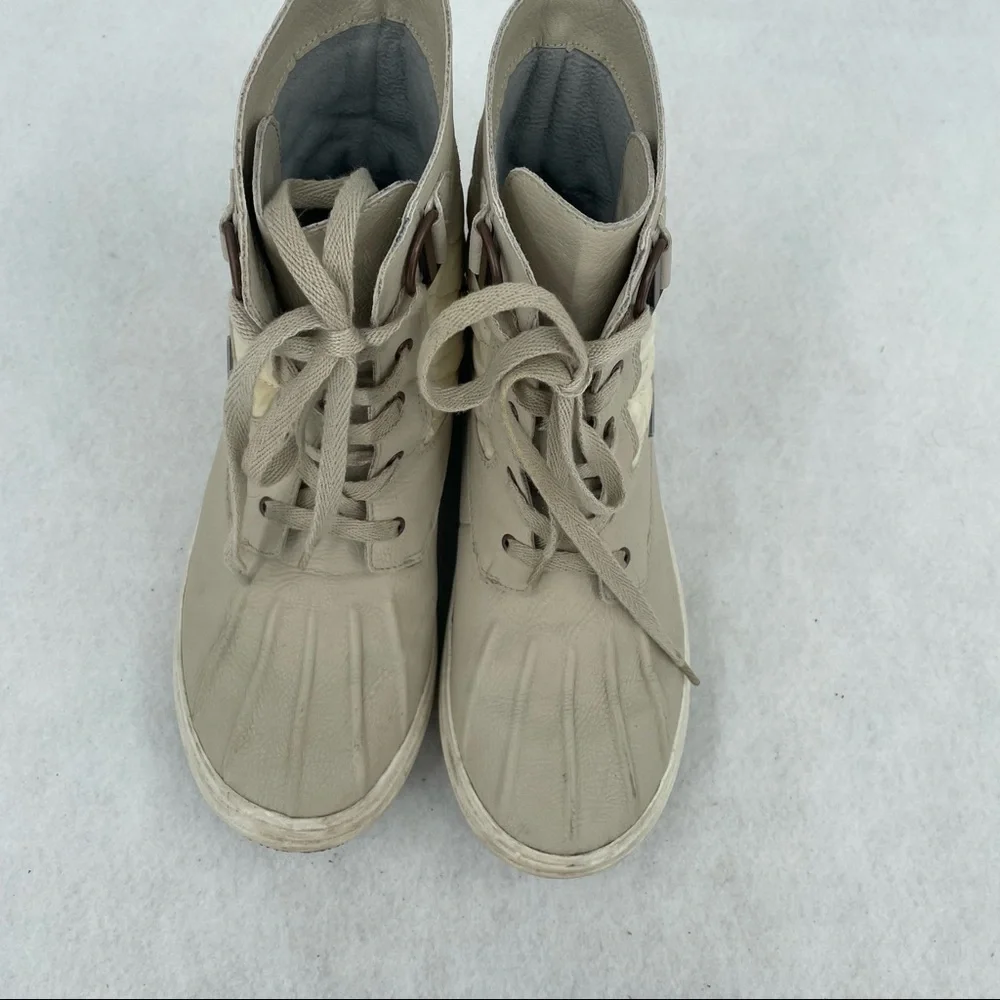 MERRELL Women’s Holly Mid Waterproof Lace Up Duck Boot Rain Boot in Oyster sz: 8 - Picture 7 of 12